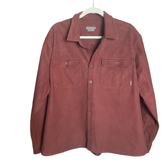 Eddie Bauer Other - Eddie Bauer Shirt Mens Extra Large Red Button Down Long Sleeve Flannel
